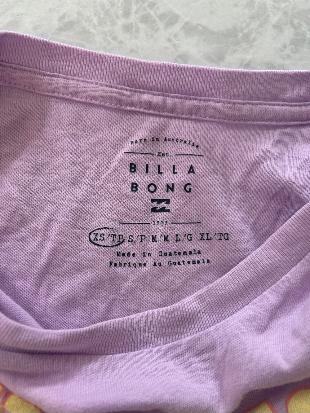 Billabong Lavender Graphic 'Sunrise' Short Sleeve Tee - Picture 2 of 4